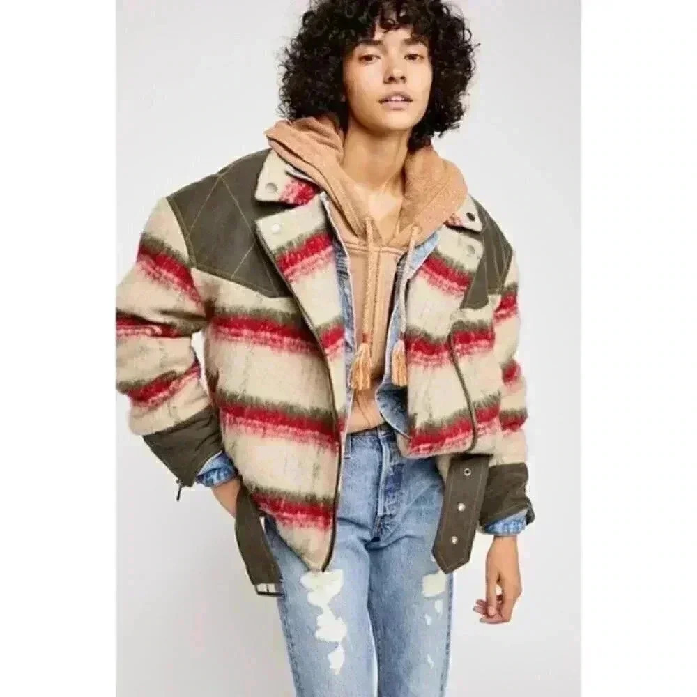 Free People | Montana Slouchy Wool Moto Jacket